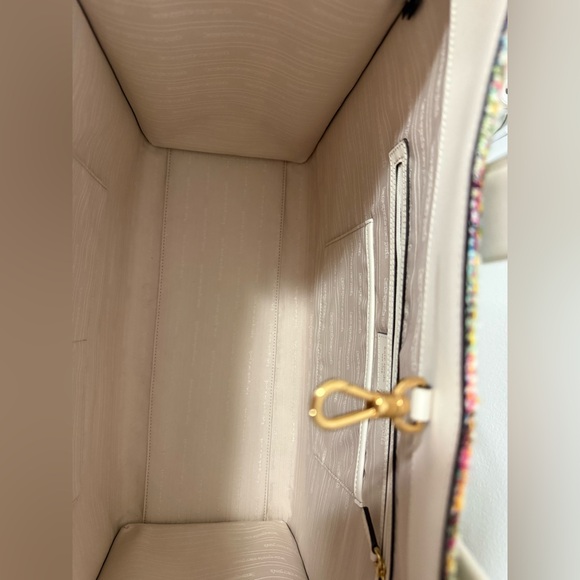 NWT Kate Spade New York Parchment Tweed Large Manhattan tote bag $498 - Picture 10 of 13